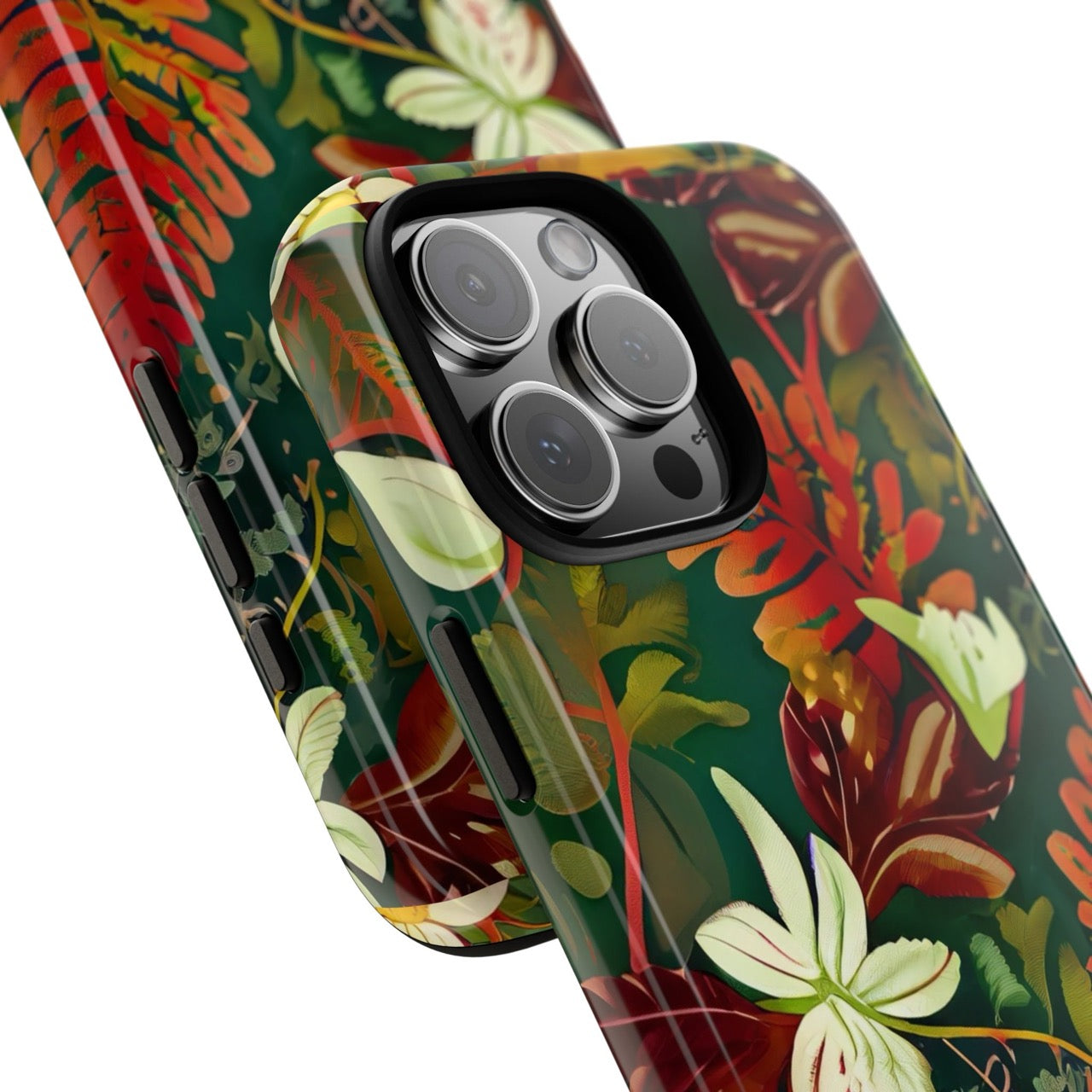 Verdant Cascade Elegance iPhone Tough Case | Tropical Botanical Design