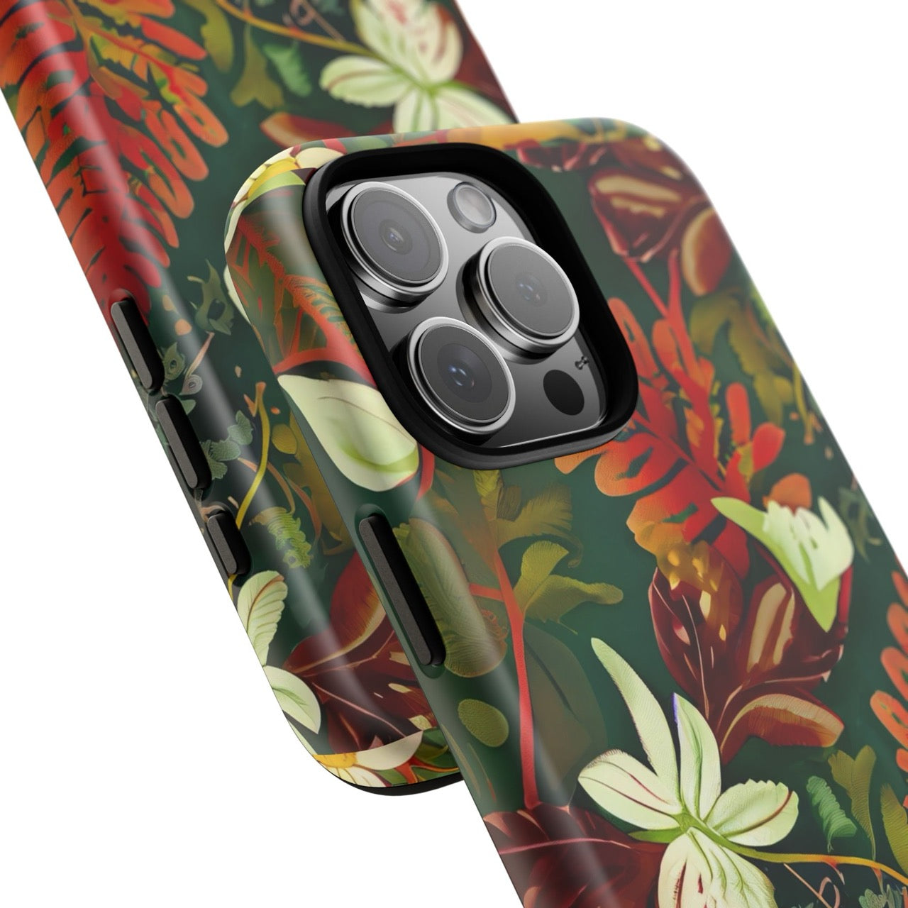 Verdant Cascade Elegance iPhone Tough Case | Tropical Botanical Design
