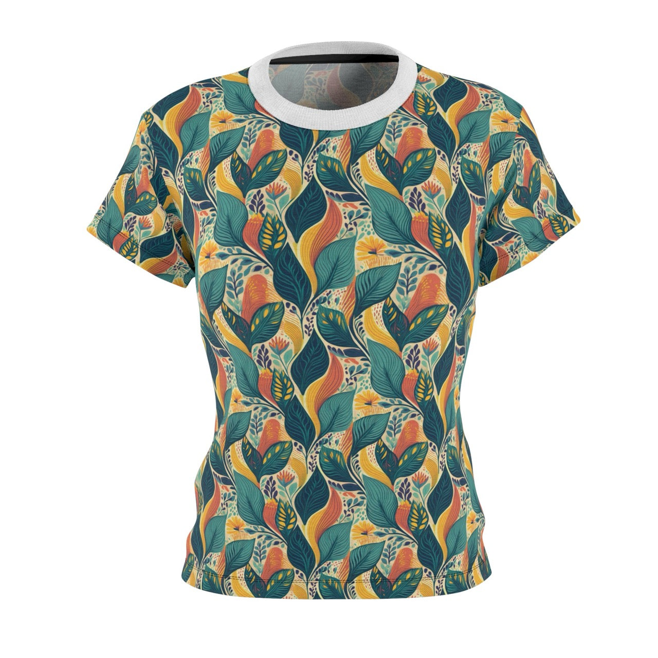 Autumn Symphony Botanicals Women's T-Shirt – Elegant Fall-Inspired Floral Tee for Effortless Style