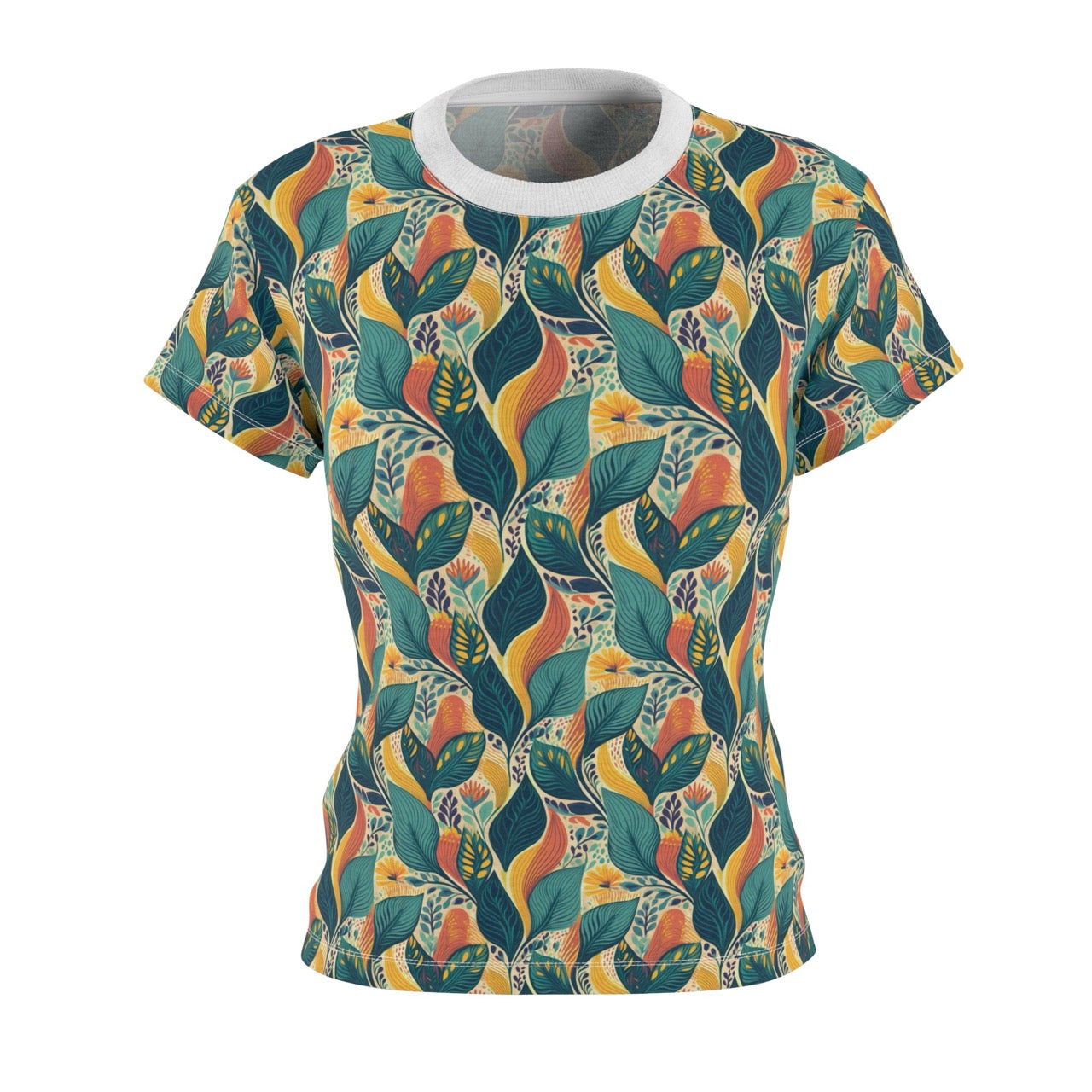 Autumn Symphony Botanicals Women's T-Shirt – Elegant Fall-Inspired Floral Tee for Effortless Style