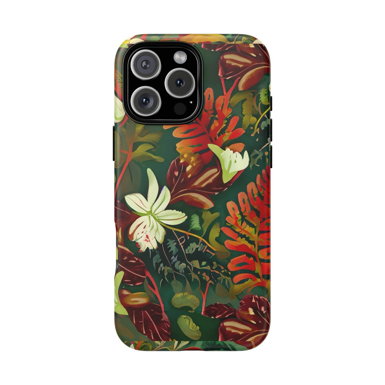 Verdant Cascade Elegance iPhone Tough Case | Tropical Botanical Design
