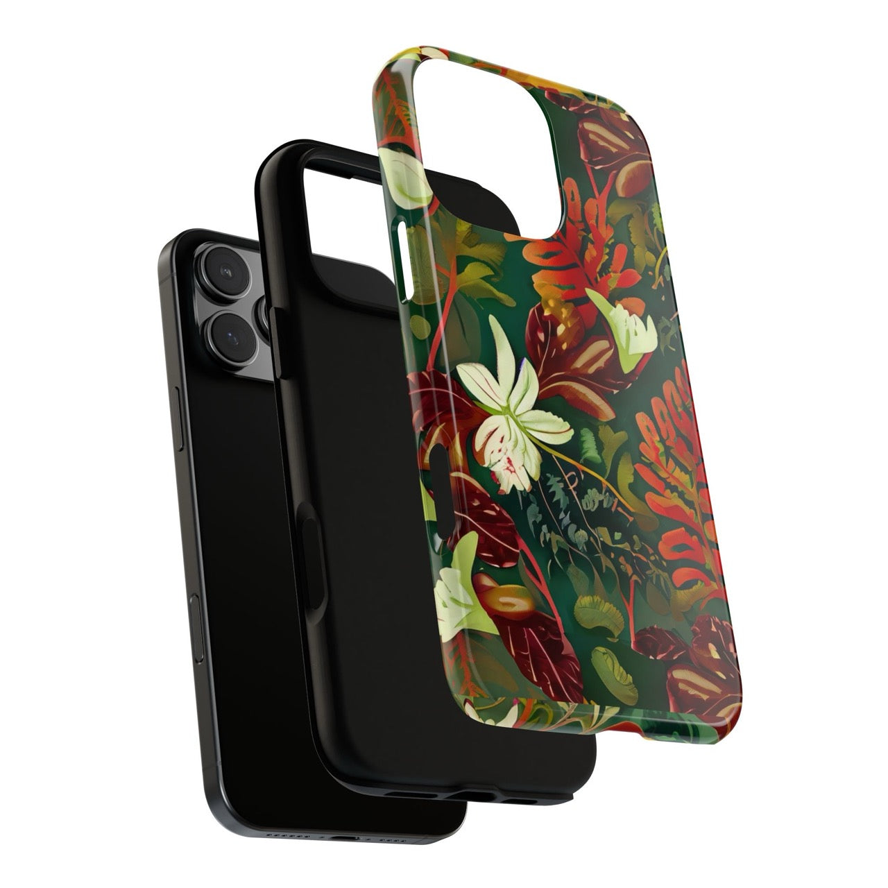 Verdant Cascade Elegance iPhone Tough Case | Tropical Botanical Design