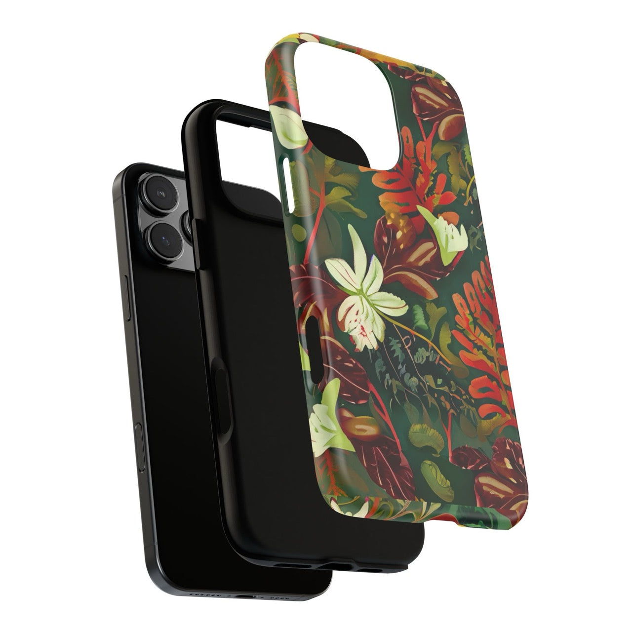 Verdant Cascade Elegance iPhone Tough Case | Tropical Botanical Design