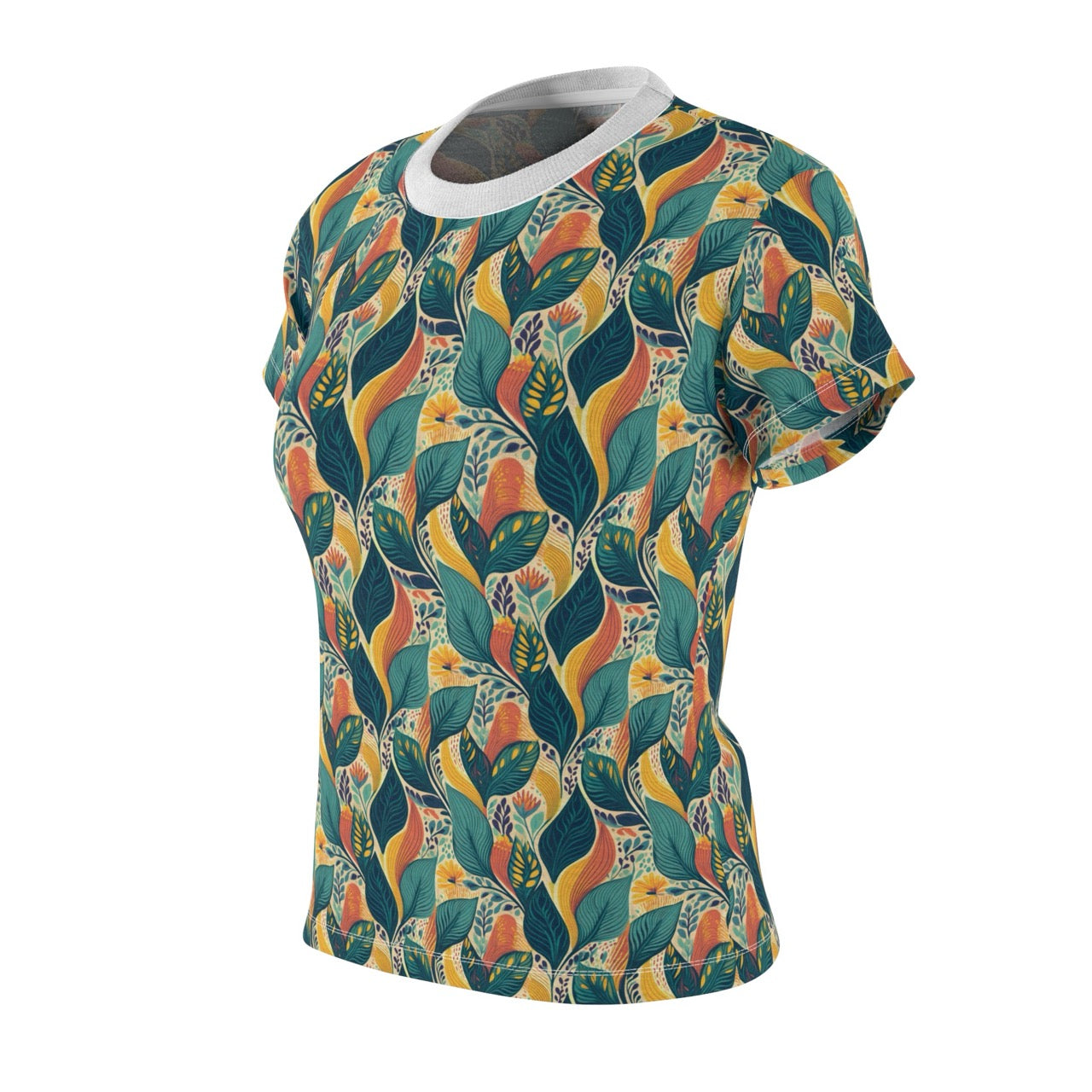 Autumn Symphony Botanicals Women's T-Shirt – Elegant Fall-Inspired Floral Tee for Effortless Style