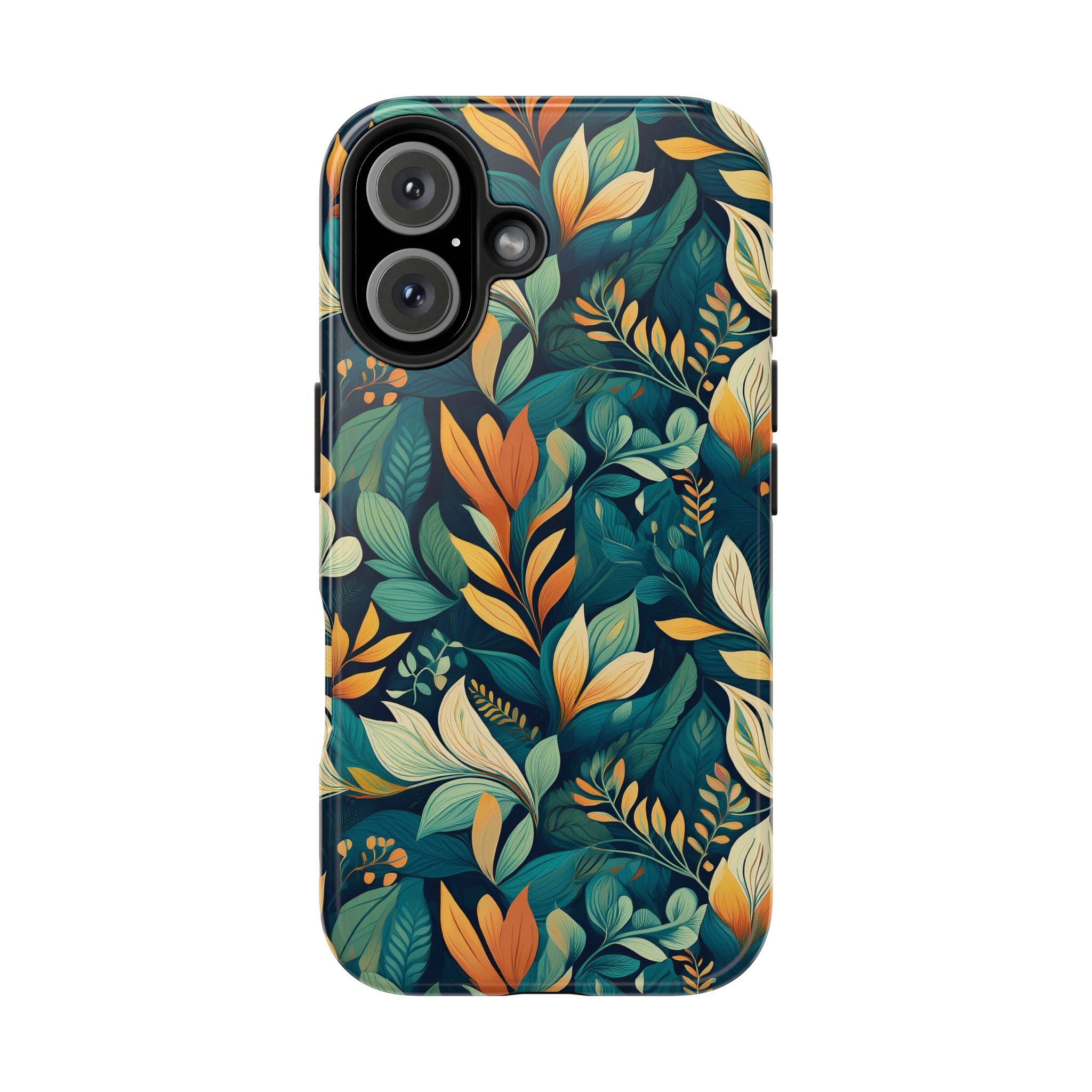 Golden Hour Foliage iPhone Tough Phone Cases – Superior Protection, Shock Dispersion & Wireless Charging Compatible
