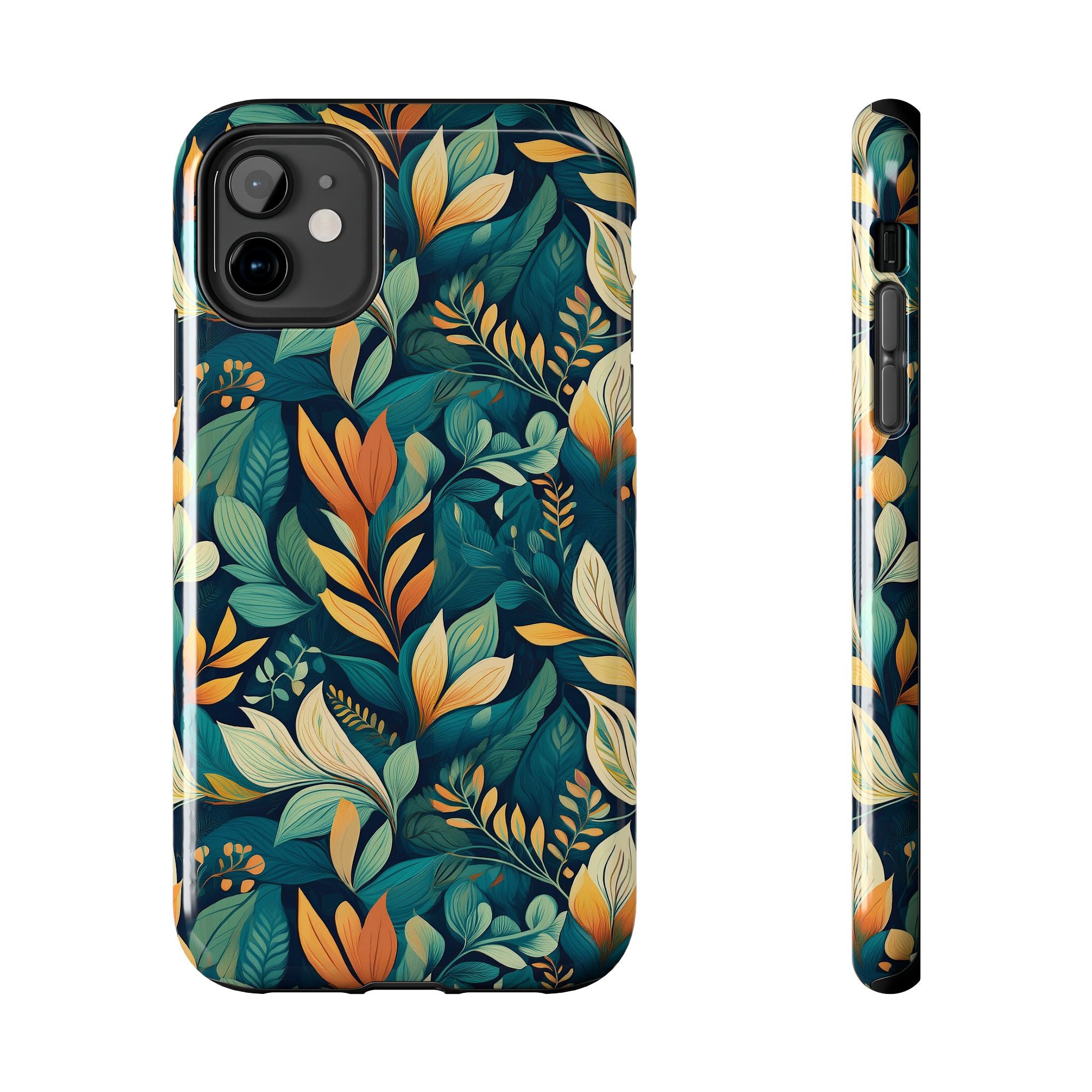 Golden Hour Foliage iPhone Tough Phone Cases – Superior Protection, Shock Dispersion & Wireless Charging Compatible