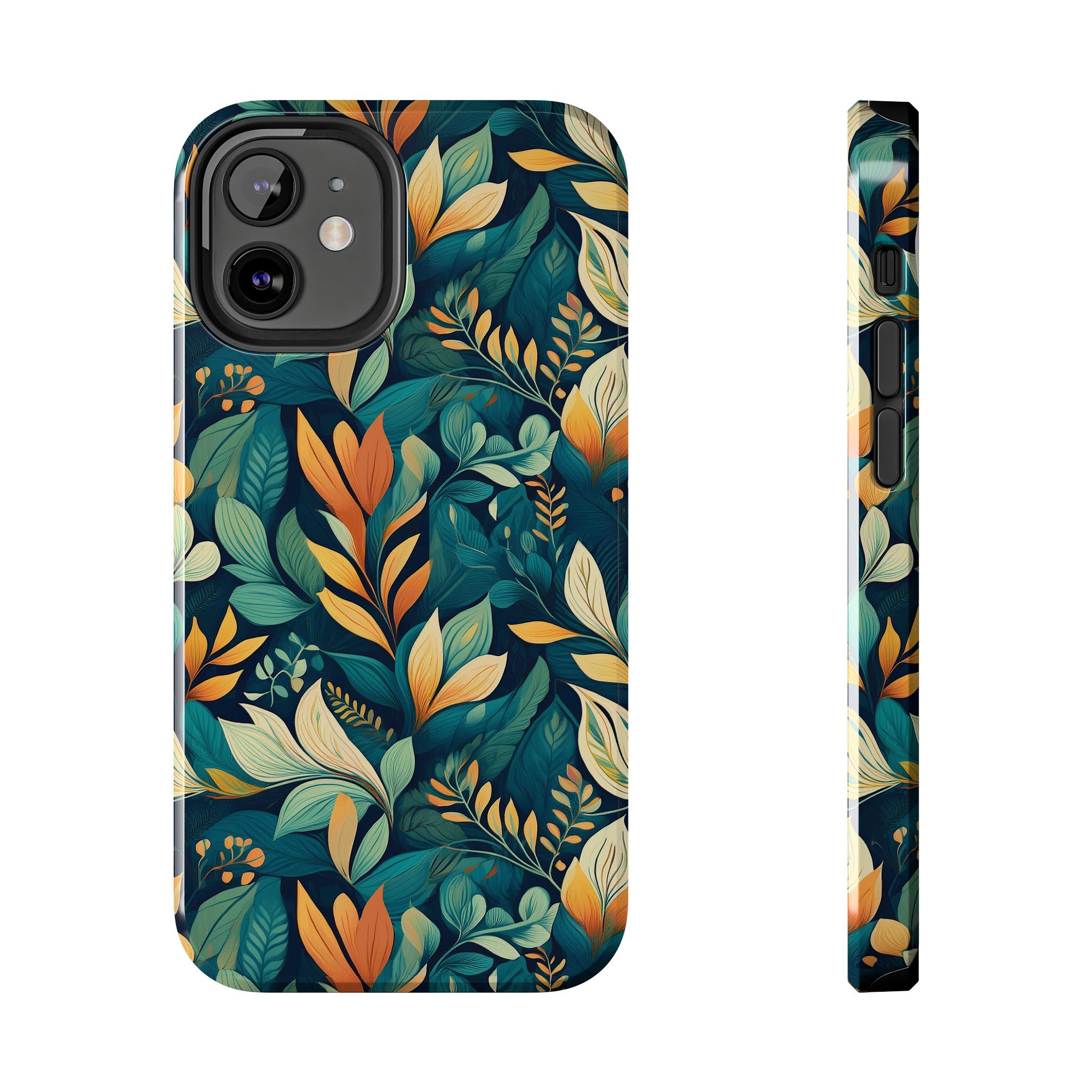 Golden Hour Foliage iPhone Tough Phone Cases – Superior Protection, Shock Dispersion & Wireless Charging Compatible