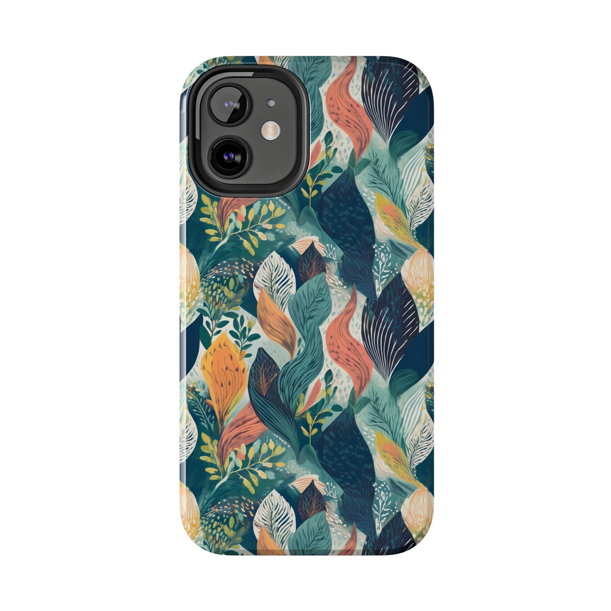 Tropical Twilight Elegance iPhone Tough Phone Cases – Superior Protection, Shock Dispersion & Wireless Charging Compatible