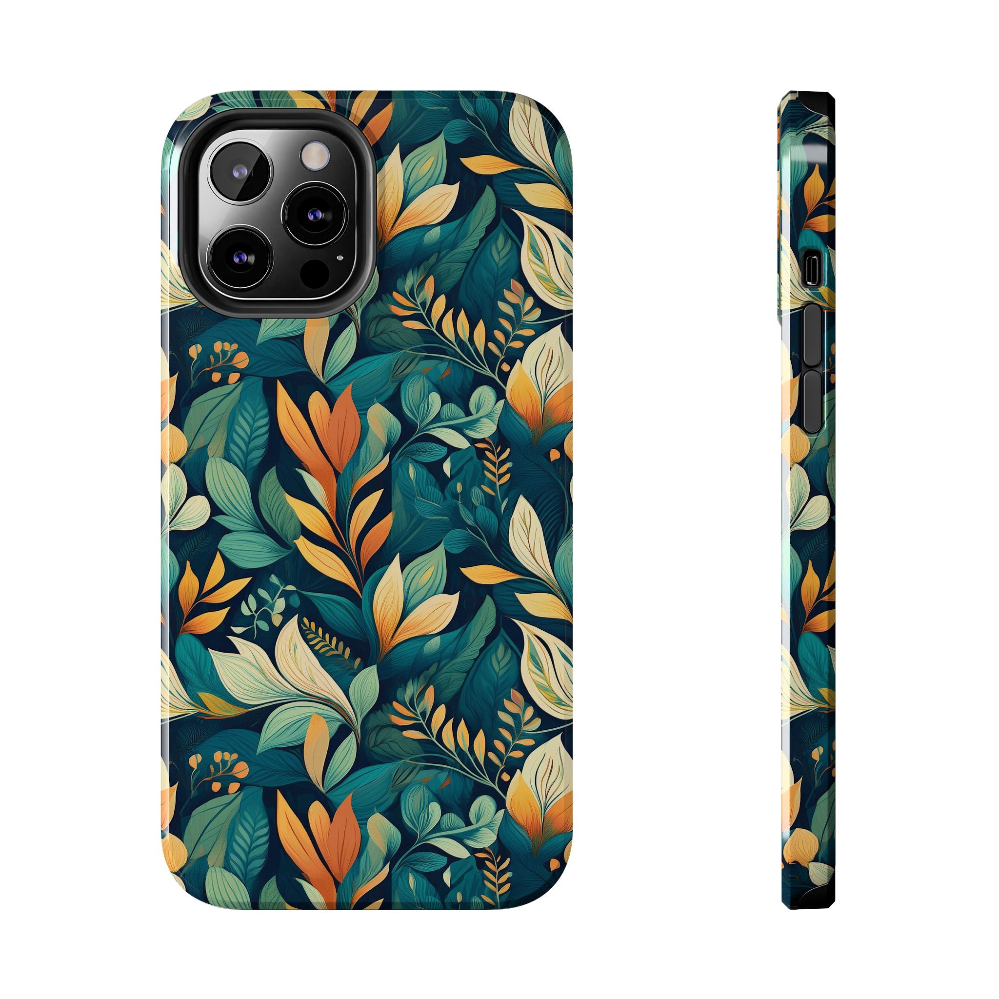 Golden Hour Foliage iPhone Tough Phone Cases – Superior Protection, Shock Dispersion & Wireless Charging Compatible