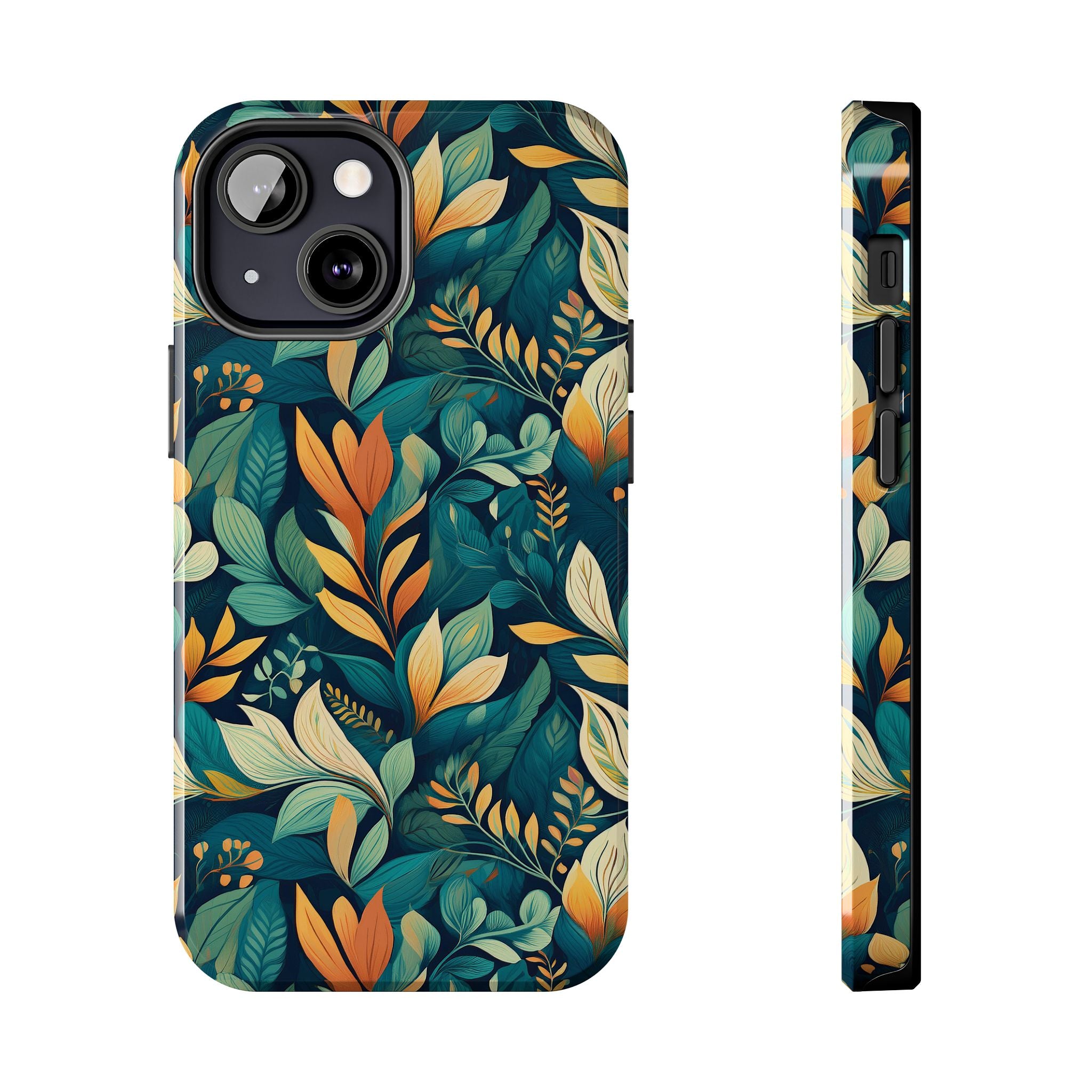 Golden Hour Foliage iPhone Tough Phone Cases – Superior Protection, Shock Dispersion & Wireless Charging Compatible