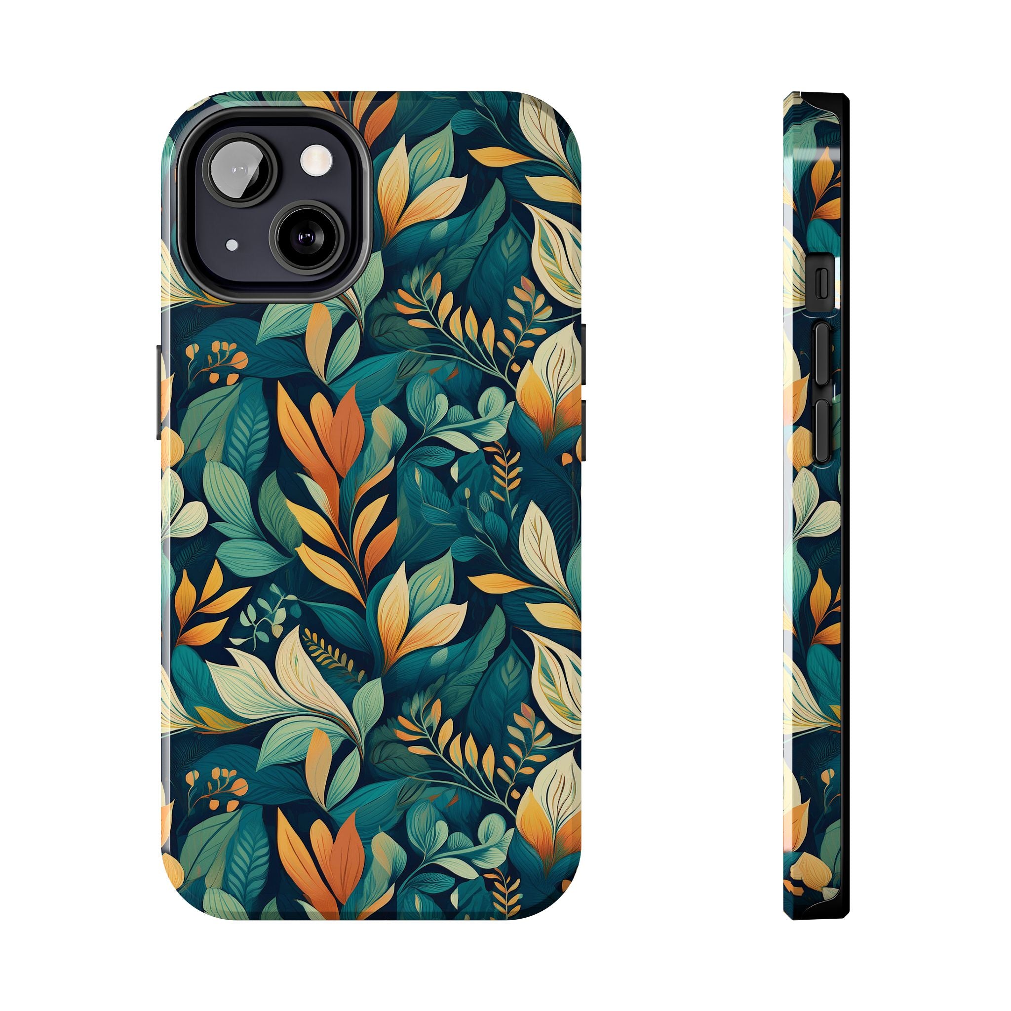 Golden Hour Foliage iPhone Tough Phone Cases – Superior Protection, Shock Dispersion & Wireless Charging Compatible