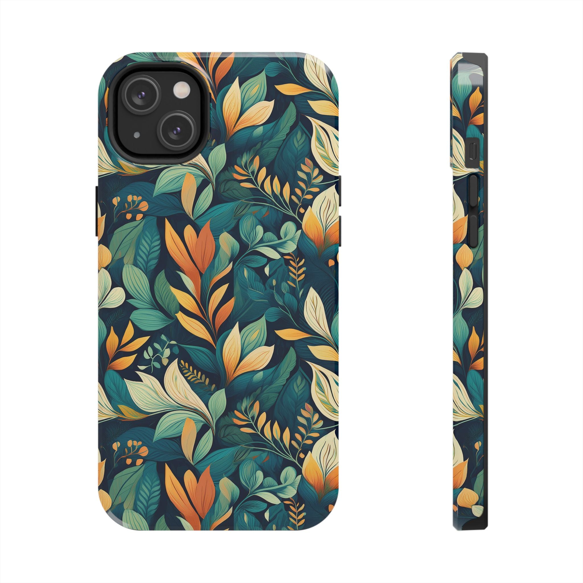 Golden Hour Foliage iPhone Tough Phone Cases – Superior Protection, Shock Dispersion & Wireless Charging Compatible
