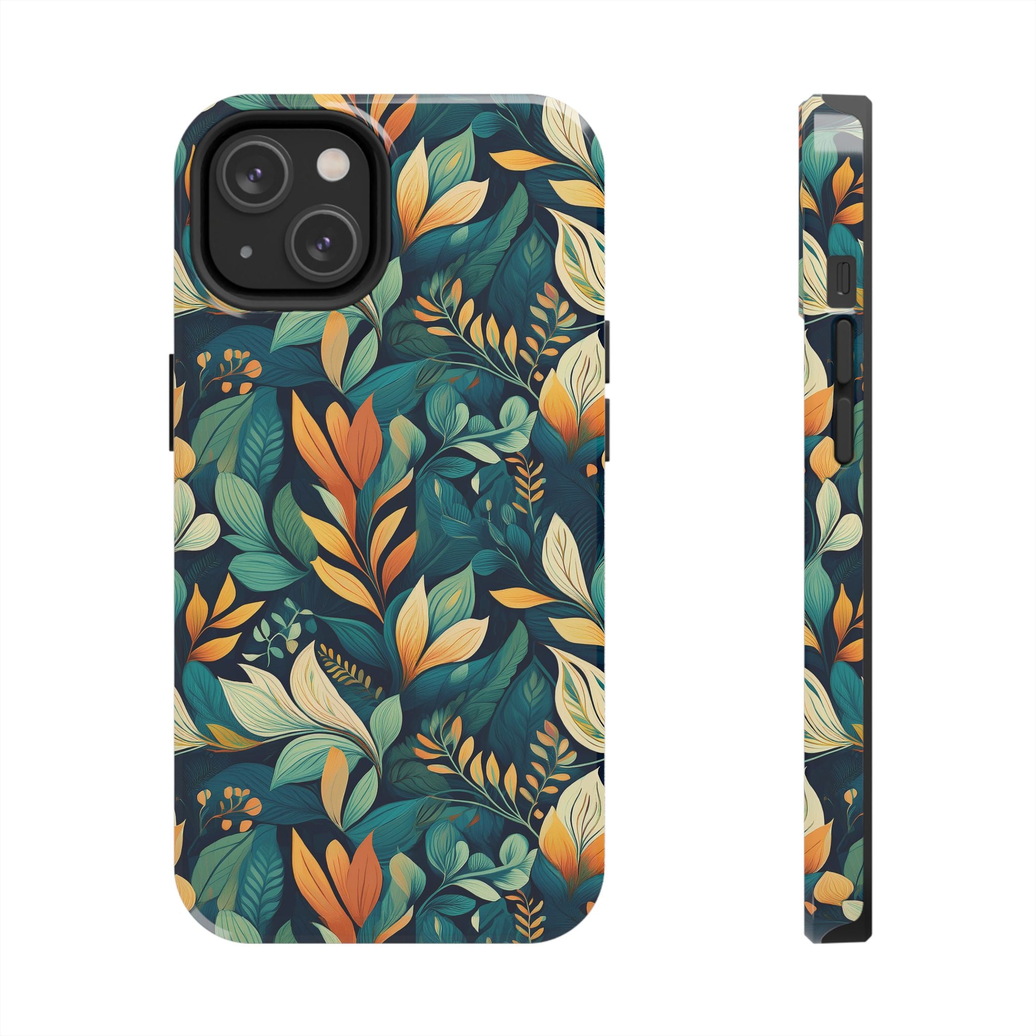 Golden Hour Foliage iPhone Tough Phone Cases – Superior Protection, Shock Dispersion & Wireless Charging Compatible