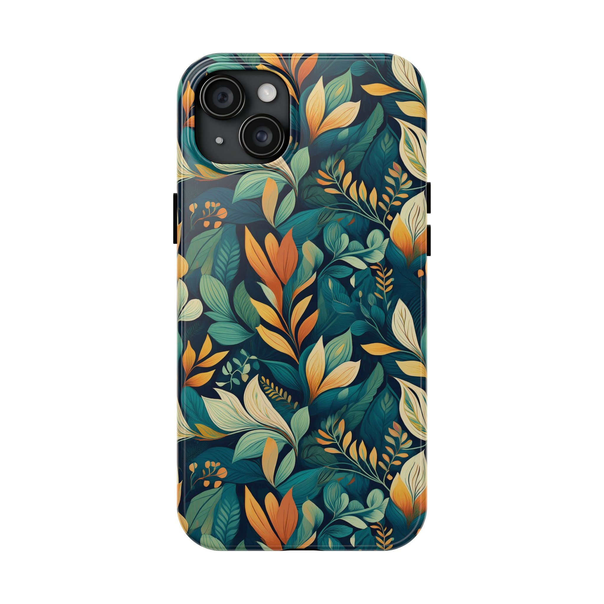 Golden Hour Foliage iPhone Tough Phone Cases – Superior Protection, Shock Dispersion & Wireless Charging Compatible