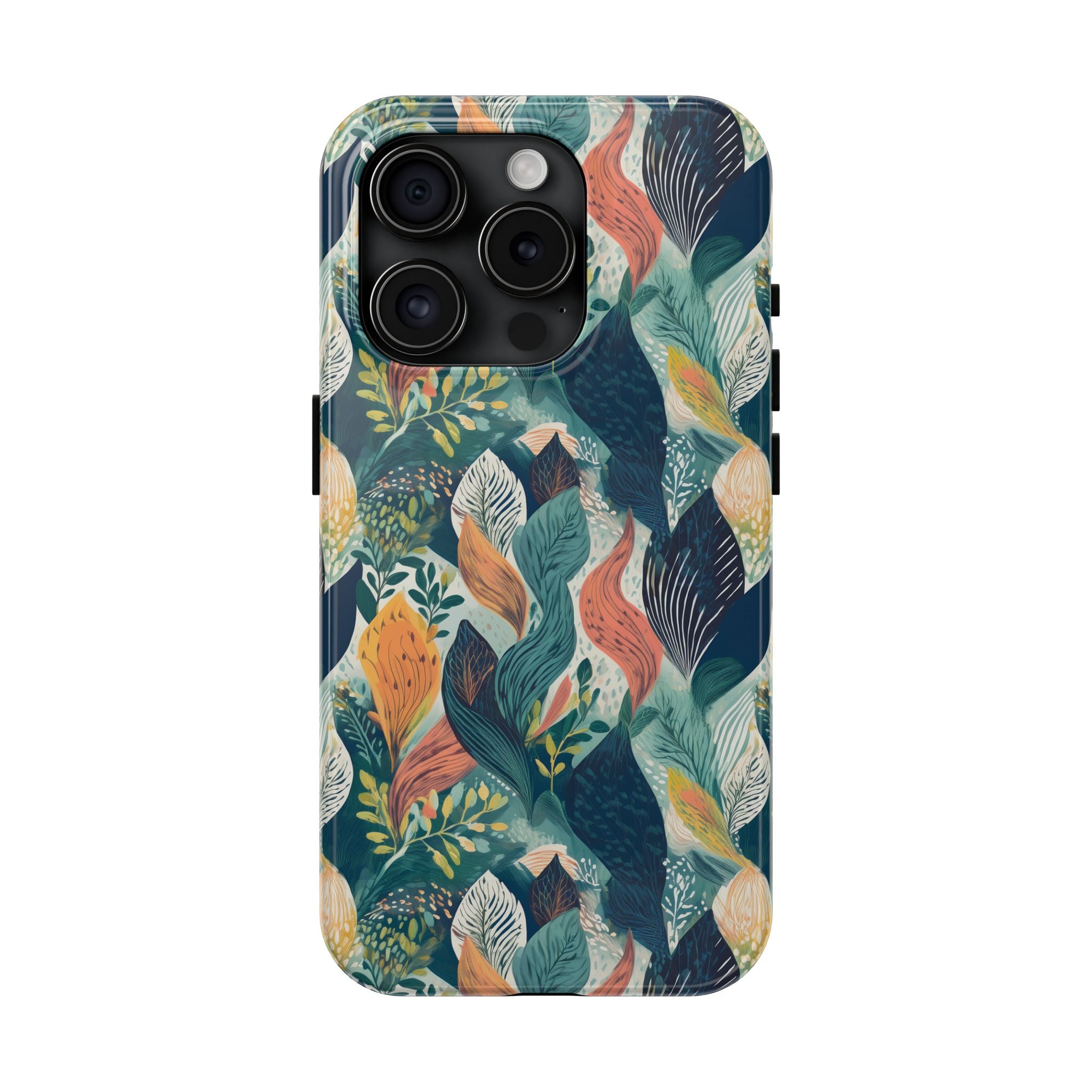 Tropical Twilight Elegance iPhone Tough Phone Cases – Superior Protection, Shock Dispersion & Wireless Charging Compatible