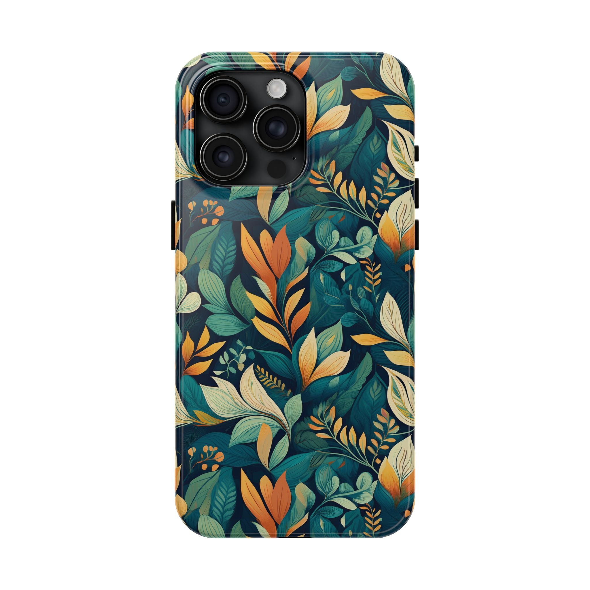 Golden Hour Foliage iPhone Tough Phone Cases – Superior Protection, Shock Dispersion & Wireless Charging Compatible