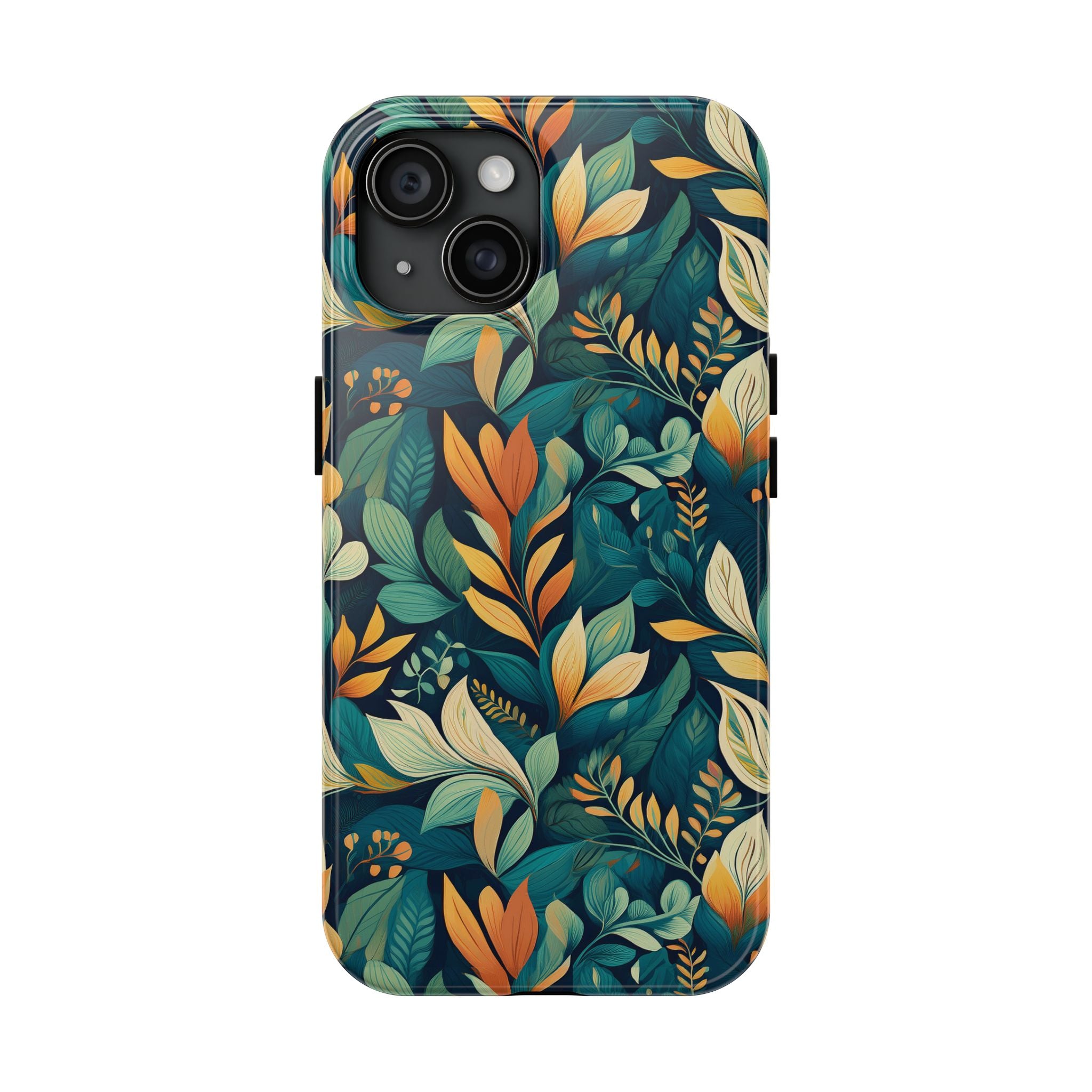 Golden Hour Foliage iPhone Tough Phone Cases – Superior Protection, Shock Dispersion & Wireless Charging Compatible