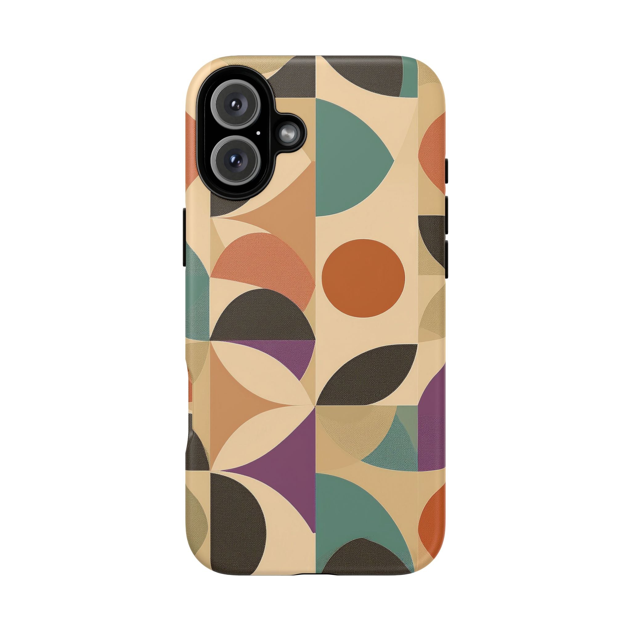 Geometric Abstract iPhone Case – Stylish, Durable Protection with Earthy Tones