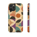 Geometric Abstract iPhone Case – Stylish, Durable Protection with Earthy Tones