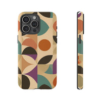 Geometric Abstract iPhone Case – Stylish, Durable Protection with Earthy Tones