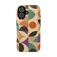 Geometric Abstract iPhone Case – Stylish, Durable Protection with Earthy Tones