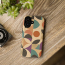 Geometric Abstract iPhone Case – Stylish, Durable Protection with Earthy Tones