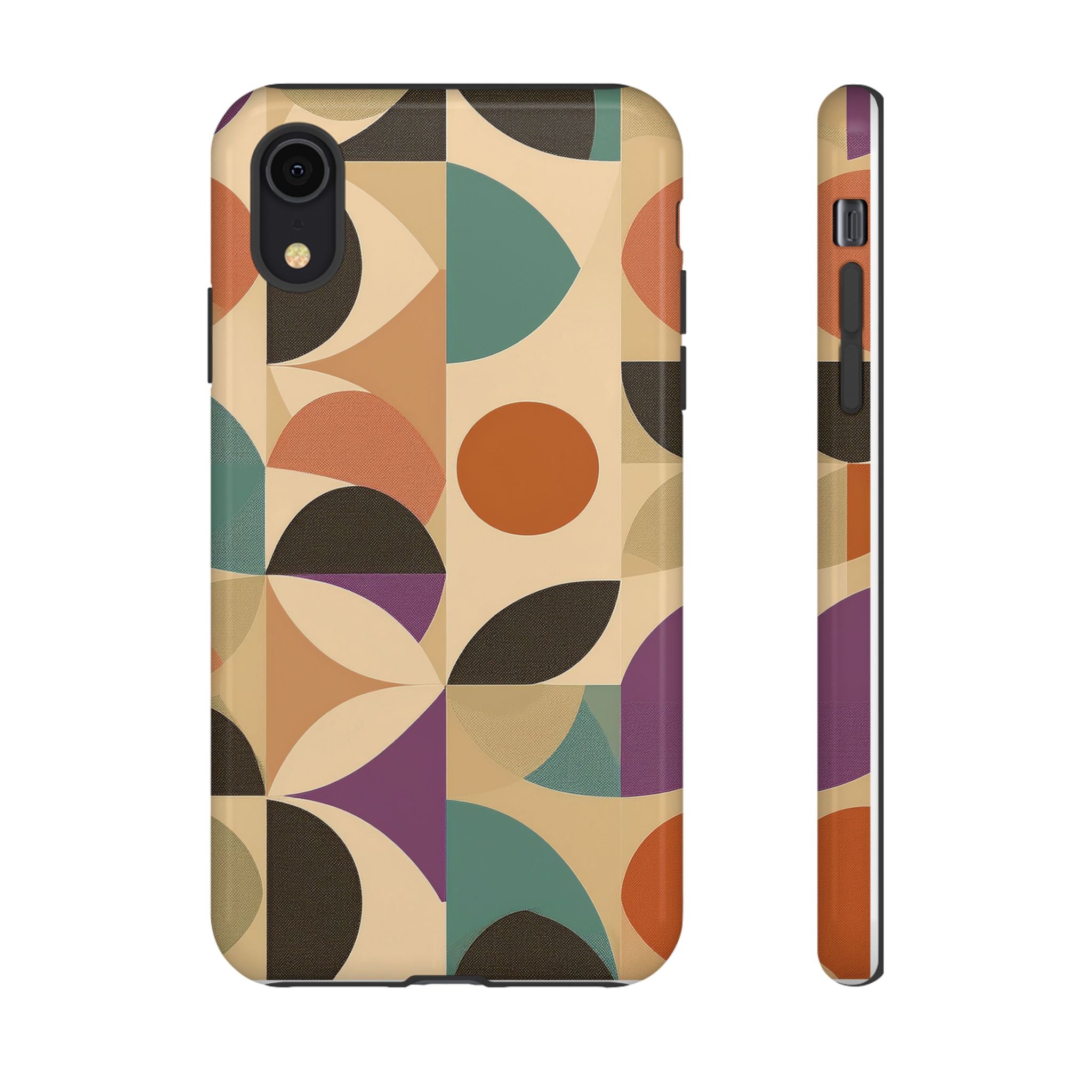 Geometric Abstract iPhone Case – Stylish, Durable Protection with Earthy Tones