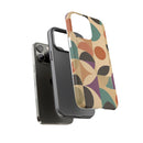 Geometric Abstract iPhone Case – Stylish, Durable Protection with Earthy Tones