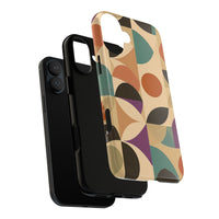 Geometric Abstract iPhone Case – Stylish, Durable Protection with Earthy Tones