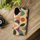 Geometric Abstract iPhone Case – Stylish, Durable Protection with Earthy Tones