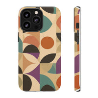 Geometric Abstract iPhone Case – Stylish, Durable Protection with Earthy Tones