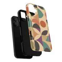 Geometric Abstract iPhone Case – Stylish, Durable Protection with Earthy Tones