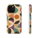 Geometric Abstract iPhone Case – Stylish, Durable Protection with Earthy Tones