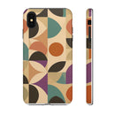 Geometric Abstract iPhone Case – Stylish, Durable Protection with Earthy Tones