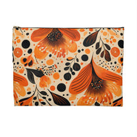 Sunlit Blooms Symphony Accessory Pouch – Warm Autumn Floral Organizer for Everyday Essentials