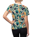 Floral Harmony Cascade Women's T-Shirt – Nature-Inspired Elegance for a Stylish Statement