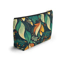 Vibrant Harmony Leaves T-bottom Accessory Pouch – Bold Botanical Print Organizer for Everyday Essentials