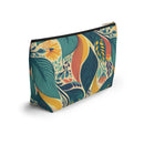 Autumn Symphony Botanicals T-bottom Accessory Pouch – Elegant Seasonal Foliage Organizer for Everyday Use