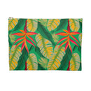 Golden Jungle Paradise Accessory Pouch – Exotic Tropical Foliage Organizer for Everyday Use