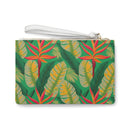 Golden Jungle Paradise Clutch Bag – Exotic Tropical Wristlet for Stylish Everyday Use