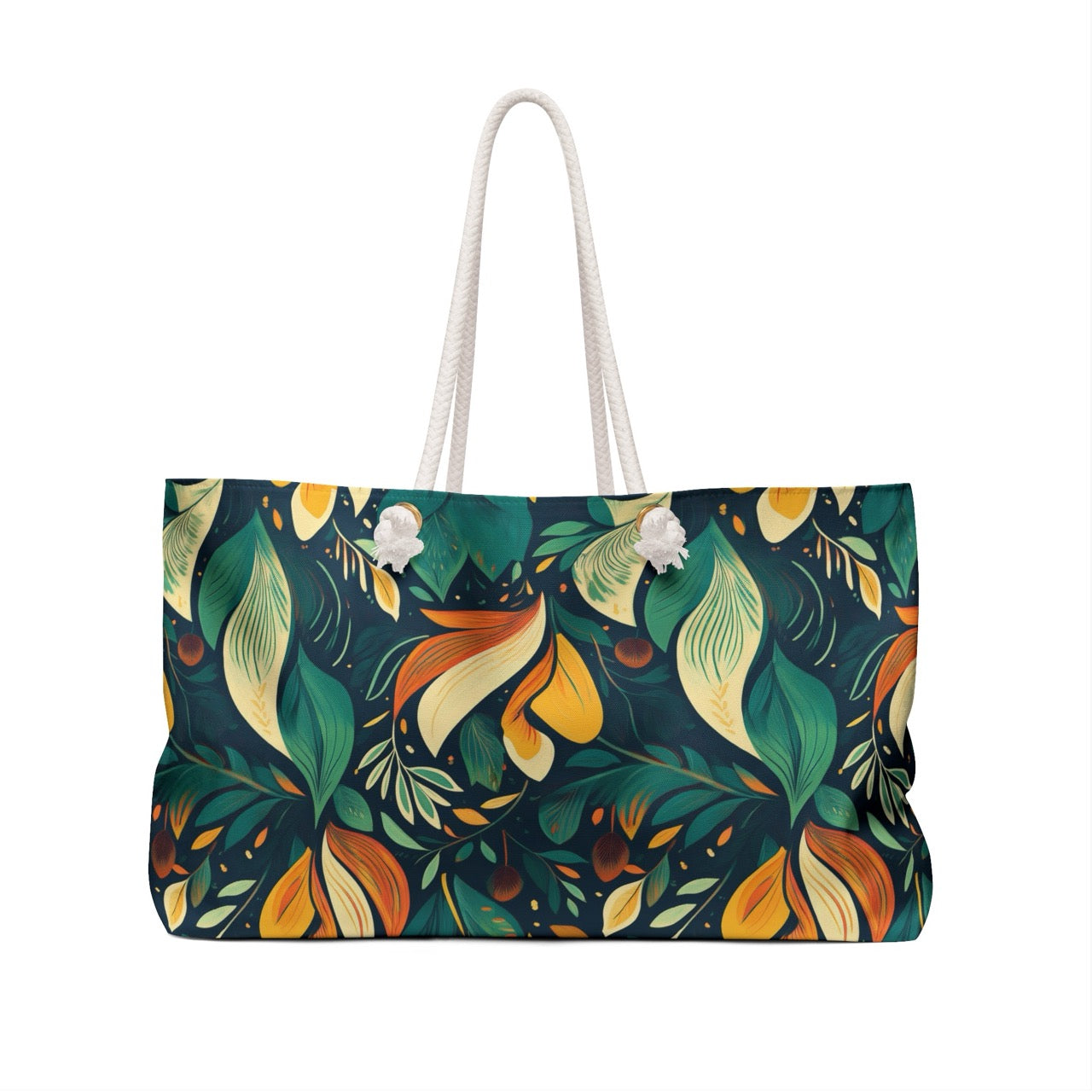 Vibrant Harmony Leaves Weekender Tote Bag – Stylish, Spacious & Durable for Everyday Use