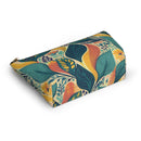 Autumn Symphony Botanicals T-bottom Accessory Pouch – Elegant Seasonal Foliage Organizer for Everyday Use