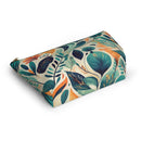 Floral Harmony Cascade T-bottom Accessory Pouch – Vibrant Botanical Print Organizer for Everyday Use