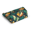 Vibrant Harmony Leaves T-bottom Accessory Pouch – Bold Botanical Print Organizer for Everyday Essentials