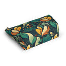 Vibrant Harmony Leaves T-bottom Accessory Pouch – Bold Botanical Print Organizer for Everyday Essentials