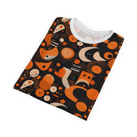 Cosmic Deco Fusion Men's T-Shirt – Bold Geometric Retro-Futuristic Print for Unique Style