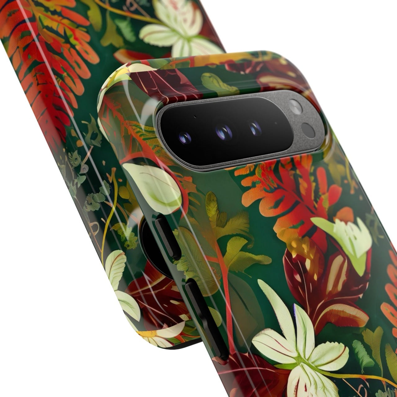 Verdant Cascade Elegance Google Pixel Tough Case | Tropical Floral Art