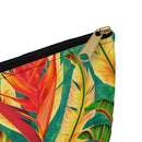 Verdant Fire Cascade Accessory Pouch – Bold Tropical Foliage Organizer for Everyday Essentials
