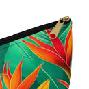 Tropical Sunset Bloom Accessory Pouch – Vibrant Floral Foliage Organizer for Everyday Essentials