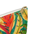 Verdant Fire Cascade Accessory Pouch – Bold Tropical Foliage Organizer for Everyday Essentials